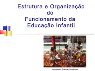 Estrutura e Organização
do
Funcionamento da
Educação Infantil
(arquivo da Creche Carochinha)
 