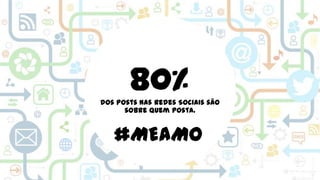 80%
dos Posts nas Redes Sociais são
sobre quem posta.

#MEAMO

 