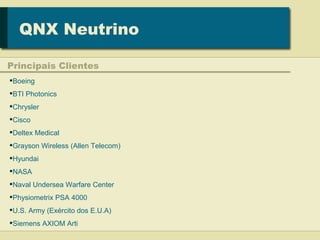 Apresentacao sobre o QNX Neutrino
