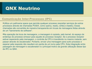 Apresentacao sobre o QNX Neutrino