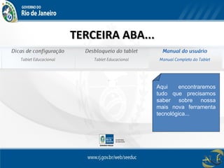 TERCEIRA ABA...TERCEIRA ABA...
Aqui encontraremos
tudo que precisamos
saber sobre nossa
mais nova ferramenta
tecnológica...
 