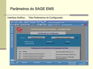 Parâmetros do SAGE EMS Tela Parâmetros do Configurador Interface Gráfica : 