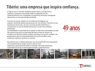 Apresentacao Tiberio Construtora São Paulo e Espirito Santo | PPTX