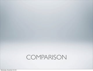 COMPARISON
Wednesday, November 23, 2011
 