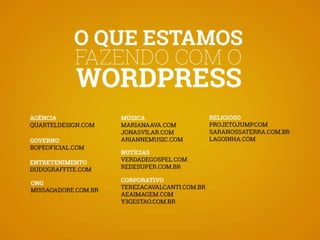 WordPress um grande negócio