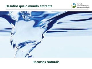 ________________________________________________________________________
Recursos Naturais
Desafios que o mundo enfrenta
 