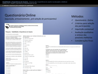 Apresentação Usabilidade e Second Life - Experiência do usuário
