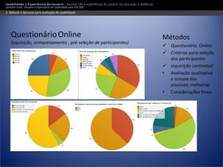 Apresentação Usabilidade e Second Life - Experiência do usuário