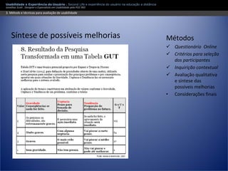 Apresentação Usabilidade e Second Life - Experiência do usuário