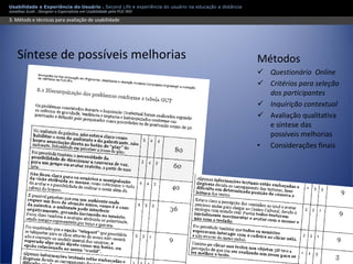 Apresentação Usabilidade e Second Life - Experiência do usuário