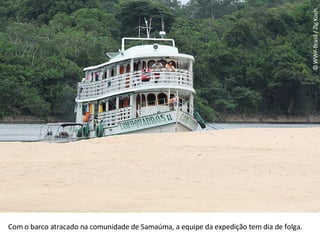 © WWF-Brasil / Zig Koch Com o barco atracado na comunidade de Samaúma, a equipe da expedição tem dia de folga. 