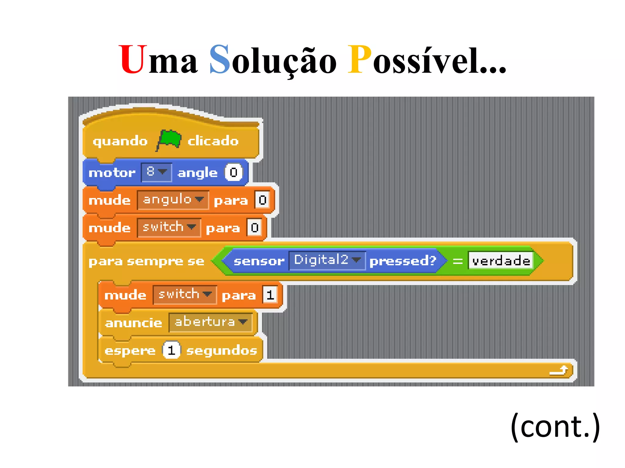 Uma Solução Possível...
(cont.)