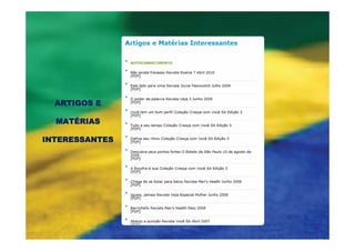 ARTIGOS E

  MATÉRIAS

INTERESSANTES
 