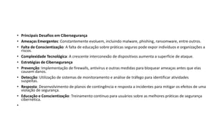 Cibersegurança: Protegendo o Mundo Digital | PPTX