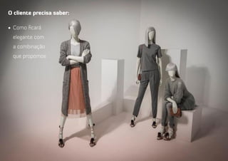 •	 Como ficará
elegante com
a combinação
que propomos
O cliente precisa saber:
 