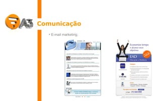 Comunicação E-mail marketing; 