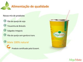 Responsabilidade Ambiental

1. Projeto de Gerenciamento de Resíduos:


- Sensibilização dos empresários e funcionários;

- Implantação de Coleta Seletiva Solidária nas unidades;

- Doação do material para cooperativas de catadores cadastradas, que atendem pessoas

em situação de risco.

- Sistema de Gerenciamento, para melhor organização, controle e disseminação dos

resultados do Programa.



 Unidade Piloto: Leblon
 
