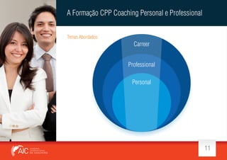 A Formação CPP Coaching Personal e Professional
Temas Abordados:

Carreer
Professional
Personal

11

 