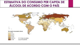 ESTIMATIVA DO CONSUMO PER CAPITA DE
ÁLCOOL DE ACORDO COM O PAÍS
 