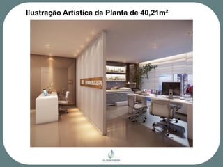 Ilustração Artística da Planta de 40,21m²
 