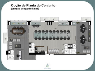Opção de Planta do Conjunto
(Junção de quatro salas)
 
