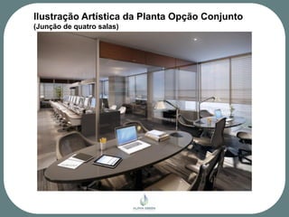 Ilustração Artística da Planta Opção Conjunto
(Junção de quatro salas)
 