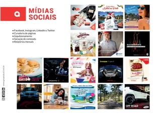 • Facebook, Instagram, LinkedIn e Twitter
• Curadoria de páginas
• Impulsionamento
• Geração de conteúdo
• Relatórios mensais
MÍDIAS
SOCIAIS
www.grupoalua.com.br
 