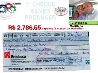 R$ 2.786,55  (apenas 2 meses de trabalho) Gleydson & Martilene 