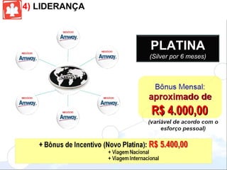 R$ 4.000,00 4)  LIDERANÇA PLATINA (Silver  por 6 meses ) 