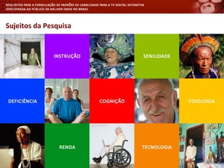 Sujeitos	
  da	
  Pesquisa	
  
 