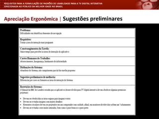 Apreciação	
  Ergonômica	
  |	
  Sugestões	
  preliminares	
  
	
  
 