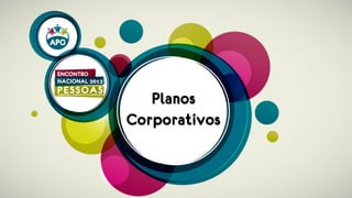 Planos Corporativos
Como parceiro do Encontro Nacional APG 2012 a sua empresa terá a oportunidade
de:

- Convidar os seus colaboradores, clientes e parceiros estratégicos para uma
conferência com oradores de renome nas áreas dos recursos humanos;
- Desenvolver uma ação de formação, inspiração e envolvimento na sua equipa;
- Explorar a visibilidade da sua empresa e reforçar o seu posicionamento através do
de princípios e práticas que fortalecem as dimensões de confiança, coragem e
colaboração ;
- Fazer ativação de marca e networking na conferência.
 