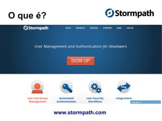 O que é?
www.stormpath.com
 