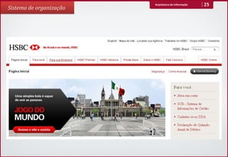 Arquitetura de Informação   25
Sistema de organização
 