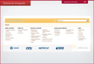 Arquitetura de Informação   27
Sistema de navegação
 