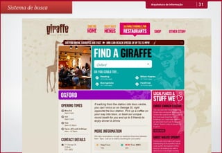 Arquitetura de Informação   31
Sistema de busca
 