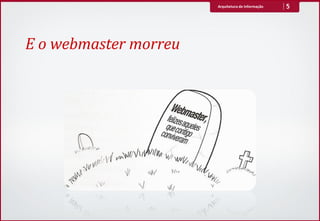 Arquitetura de Informação   5




E o webmaster morreu
 