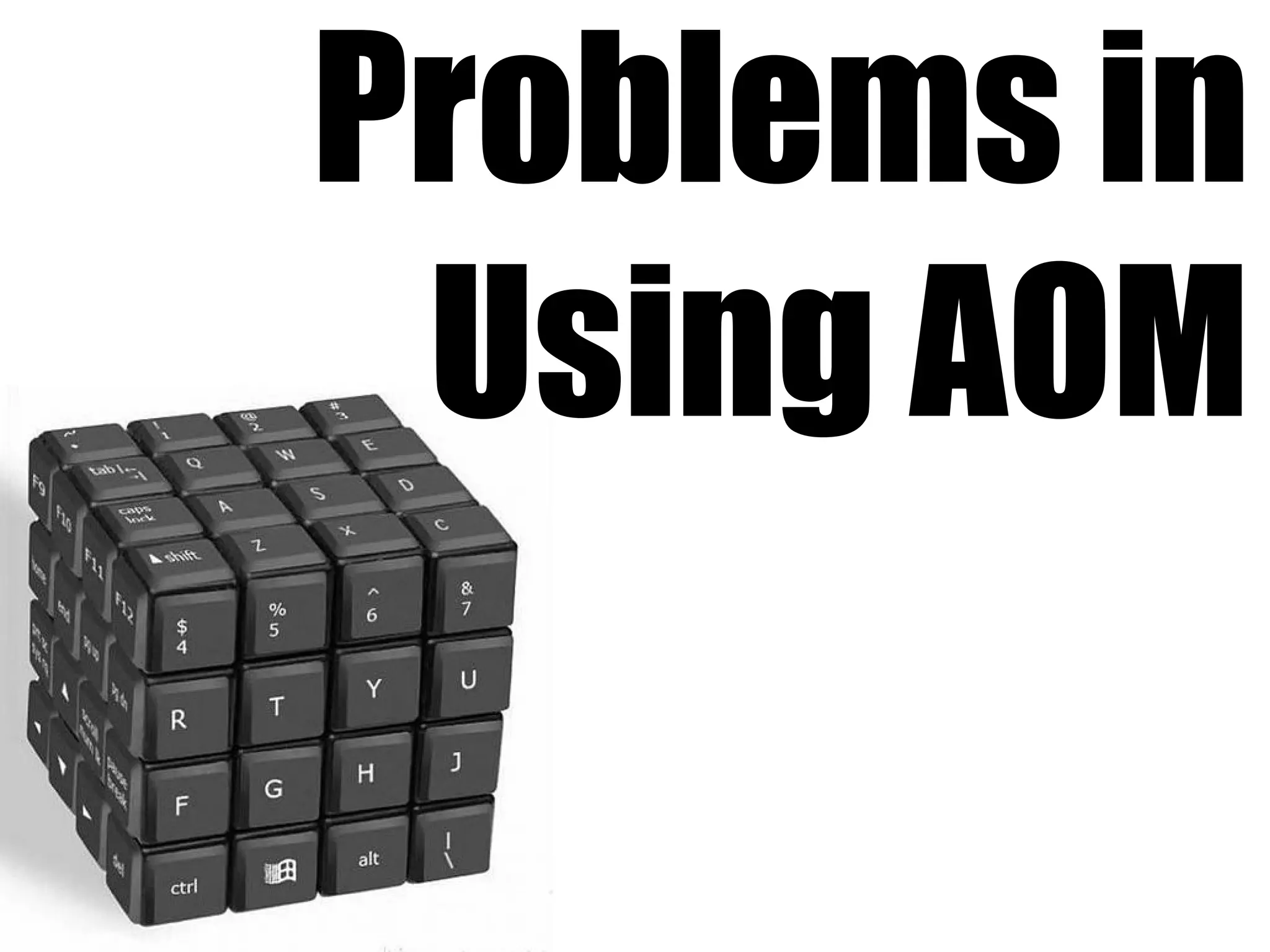 Problems in
 Using AOM
 