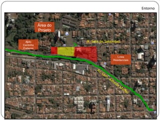EntornoÁrea do ProjetoR. Sete de SetembroAsilo Cantinho FraternoLotes ResidenciaisAv. Com. Alfredo Maffei