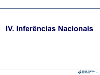 43
IV. Inferências Nacionais
 