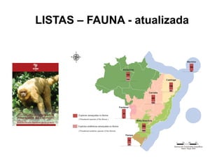 LISTAS – FAUNA - atualizada
 