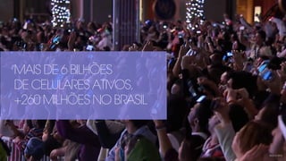 MAIS DE 6 BILHÕES
DE CELULARES ATIVOS,
+260 MILHÕES NO BRASIL
TELECO 2012
 