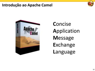 16
Concise
Application
Message
Exchange
Language
Introdução ao Apache Camel
 