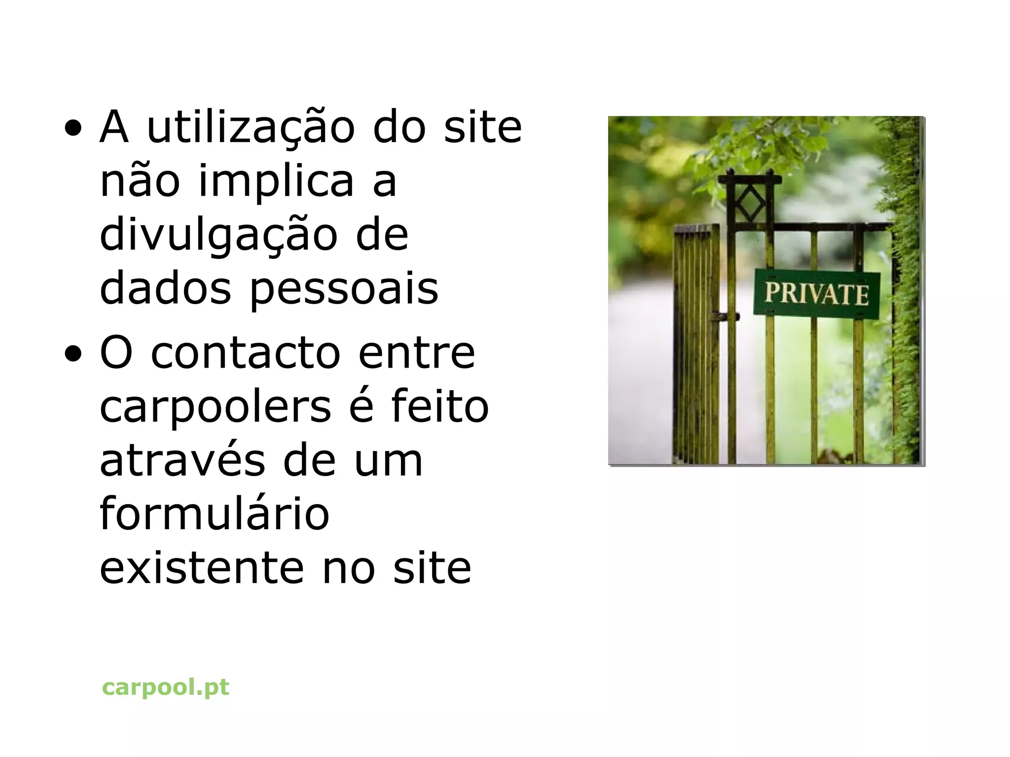 Apresentação do www.carpool.pt