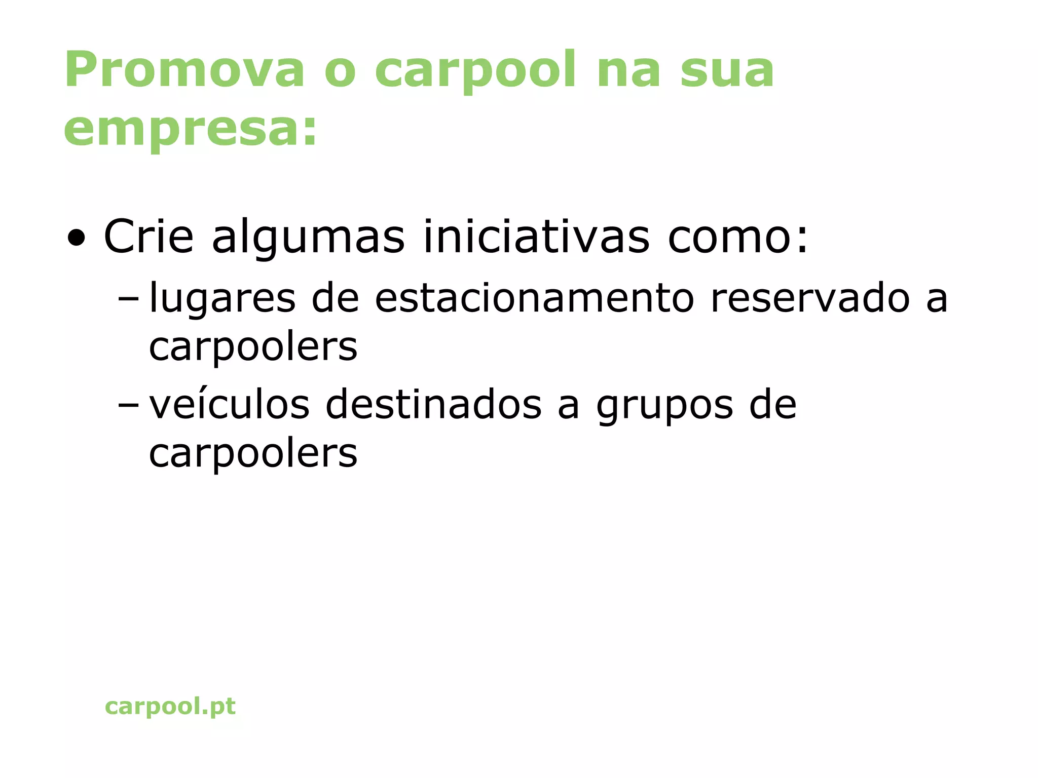 Apresentação do www.carpool.pt