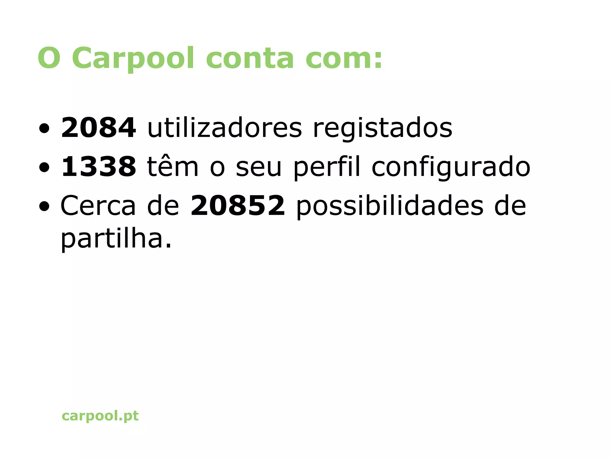 Apresentação do www.carpool.pt