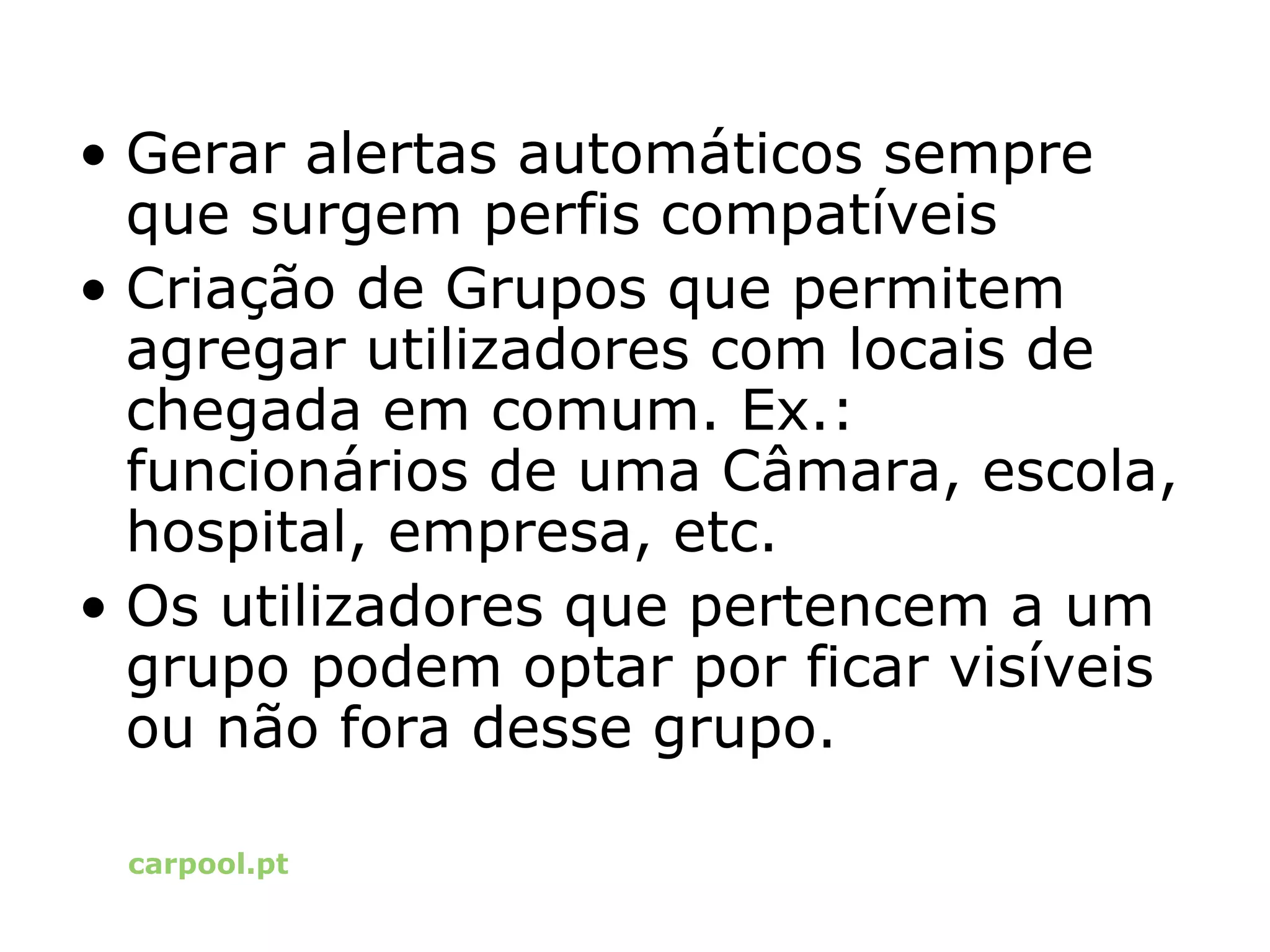 Apresentação do www.carpool.pt