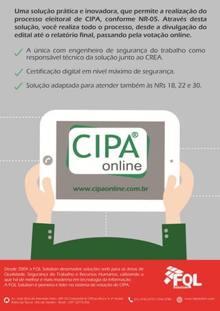 CIPA - Comissão Interna para Prevenção de Acidentes