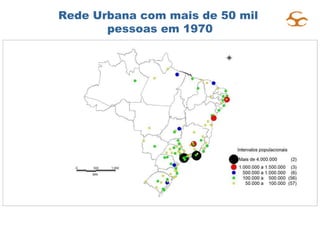 Rede Urbana com mais de 50 mil  pessoas em 1970 