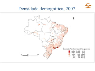 Densidade demográfica, 2007   